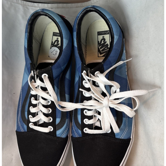Rare Blue and Black Low-Top Vans Sneakers Men’s Size 13 Skate Shoes main image 4